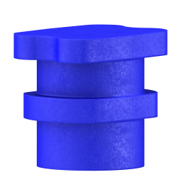 SIC Impression Caps, blue with Click, 5 pieces