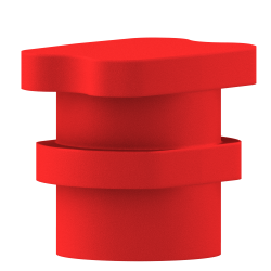 SIC Impression Caps, red with Click, 5 pieces 