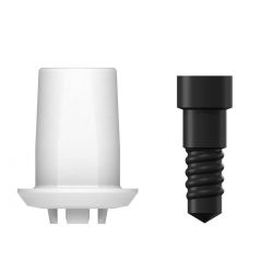 SICwhite Standard Abutment WB, straight, GH1.0 mm (incl. Screw)
