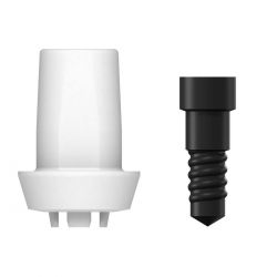 SICwhite Standard Abutment WB, straight, GH 2.0 mm (incl. Screw)