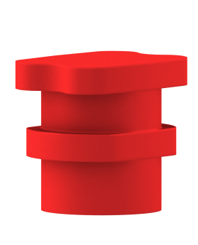 SIC Impression Caps, red with Click, 5 pieces 